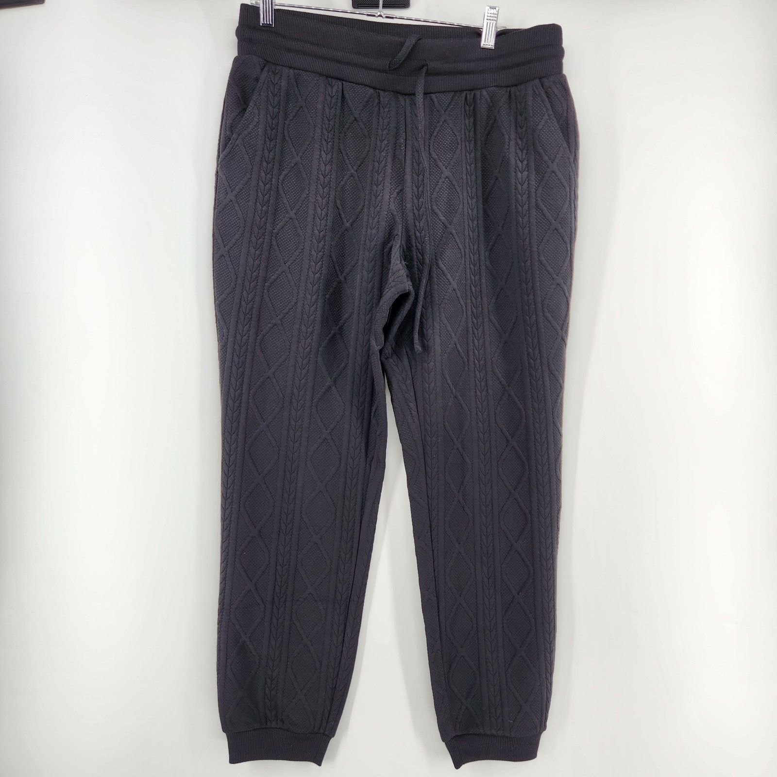 Belle By Kim Gravel Women's Medium Black Chic Calbe Jogger Nwot